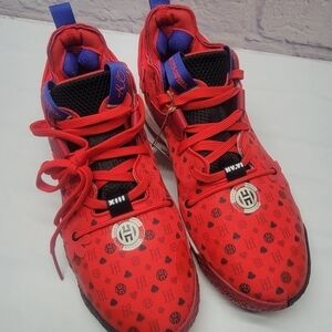 Size 10 - adidas Harden Vol .6 Vivid Red Monogram